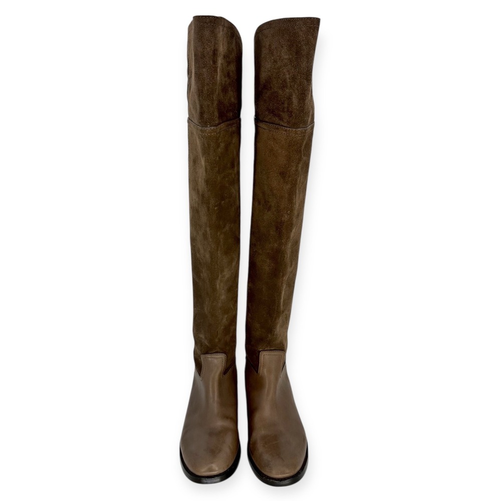Tory Burch Simone EUC Brown Suede Leather Over the Knee Boots Women's Size 7M - Picture 4 of 10